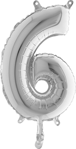 Sifferballong silver