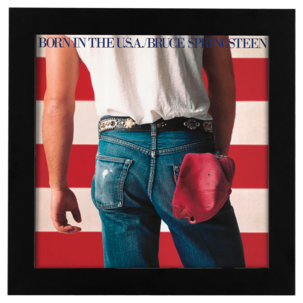 Svart ramme for vinylplater kvadratisk 32 x 32 cm