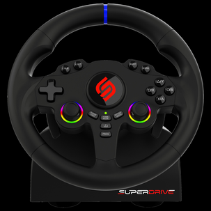 Superdrive 220 RS-5 gamingratt og pedaler, PS5 datamaskin