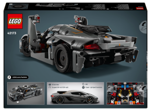 LEGO Technic Koenigsegg Jesko Absolut harmaa hyperauto 42173, yli 10-vuotiaille