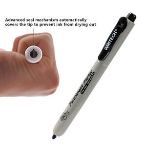 Writech märkpenna fine point 2 mm infällbar svart