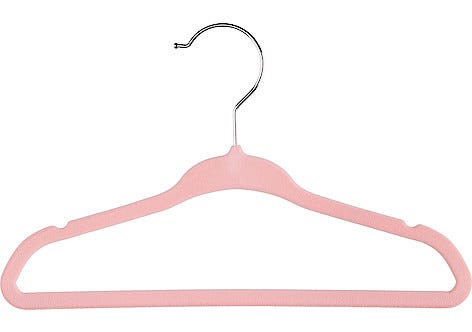 Galge med flossad yta för barnkläder, 6-pack