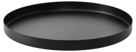 Kynttiläalusta pöytäkynttilöille, halkaisija 25 cm, musta