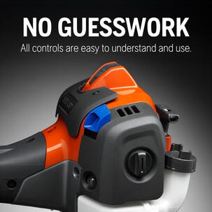 Husqvarna 122R bensindrevet ryddesag med trimmerhode og sele