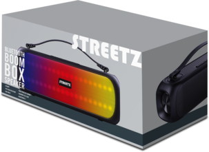 Streetz Boombox Bluetooth-høyttaler med RGB belysning.