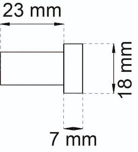 Habo 1368 krok med dold fastsättning, krom