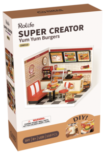 Rolife Super Creator miniatyrrum Yum Yum Burgers, från 12 år