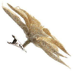 Juletrepynt, blomster med klips, 4-pakning