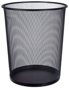 Papirkurv metall, svart