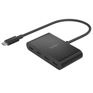 Belkin Connect USB-C Hub, 4 USB-C-porttia, 100 W