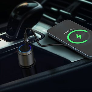 Billader 12/24 V til USB-C, 20 W, svart