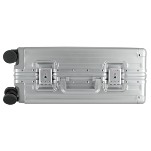 Koffert med 8 hjul, aluminium, grå, 56x38x22 cm