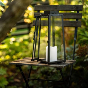 Northlight solcellslykta LED-ljus, svart, 35 cm
