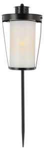 Gravlykt med frostet glass, høyde 56 cm