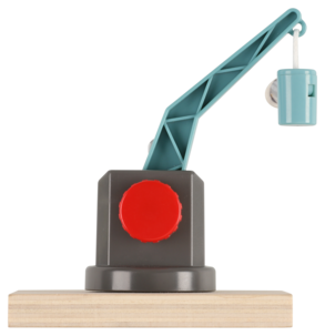 Utbyggnadsset till tågbana i trä, från 3 år