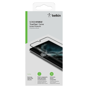 Skjermbeskytter Samsung Galaxy S22 Ultra, Belkin TrueClear Curve