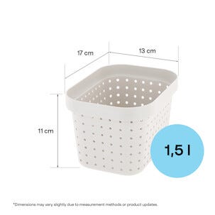 Oppbevaringskurv Neat beige, resirkulert plast