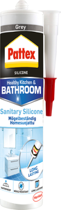 Pattex silikon til kjøkken og bad, grå