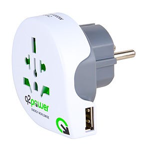 Reseadapter World to Europe USB q2power
