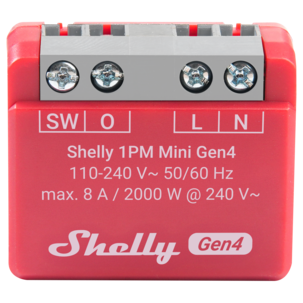 Shelly 1PM Mini Gen4 smartrelé med energimåling
