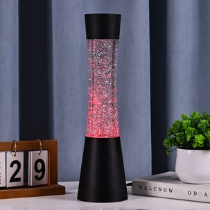 Glitterlampa med RGB-belysning 39 cm
