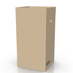 Soptunna wellpapp med bärhandtag, 125 liter