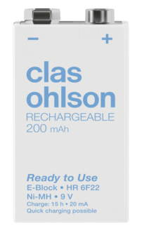 Laddningsbart 9 V-batteri