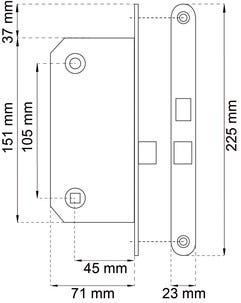 Habo 6565 låskasse til innerdør og ytterdør