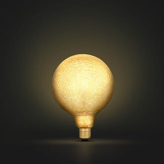 Dimbar globlampa LED E27 krakelerad 125 mm