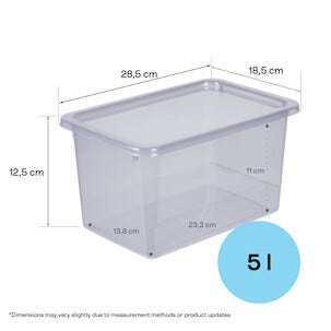 Förvaringslåda Modul, rökfärgad