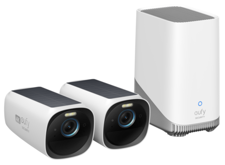 EufyCam 3 Kit, 2 övervakningskameror inkl. homebase