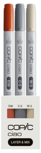 Copic Ciao Layer & Mix Architect Palette tusjer, 3-pakning
