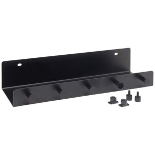 Fibrotech hylla med krokar till akustikpanel, 32 cm, svart