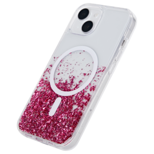 Exibel Pink Rain mobilskal för iPhone 13/14/15/16e/17e, rosa