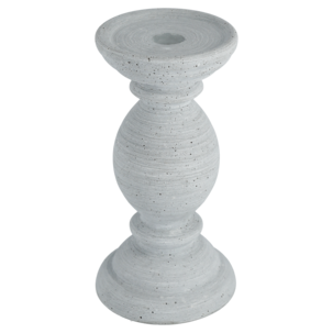 Ljusstake för kron- och blockljus, grå