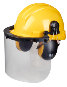 Skogshjelm med dobbelt visir