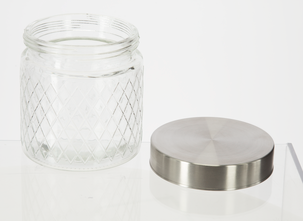 Glasburk med lock, Diamant