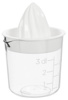 Citruspress manuell i plast, 0,3 liter