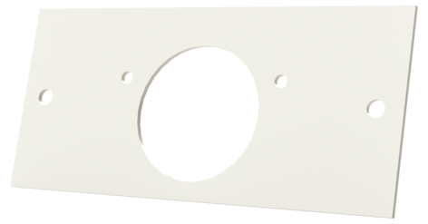 Habo reparasjonsplate til dørhengsler, hvit