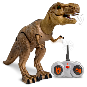 Kauko-ohjattava dinosaurus, ääni- ja valotehosteita, yli 6-vuotiaille