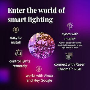 Twinkly Strings RGB+W LED 20 m Valoketju sisä-/ulkokäyttöön.