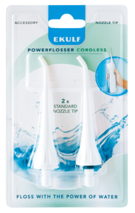 PowerFlosser Cordless Standard Nozzle tip, refill 2-pk