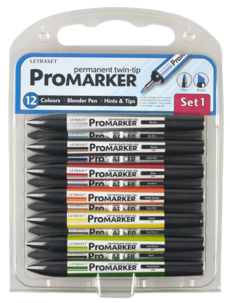 Tuschpenna Letraset ProMarker Set 1