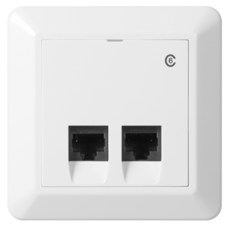 Elko RS infällt nätverksuttag Cat 6