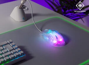 Deltaco DM330 Läpinäkyvä pelihiiri, RGB-valaistus