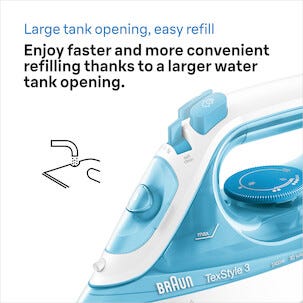 Braun TexStyle 3 Höyrysilitysrauta SI 3053, sininen