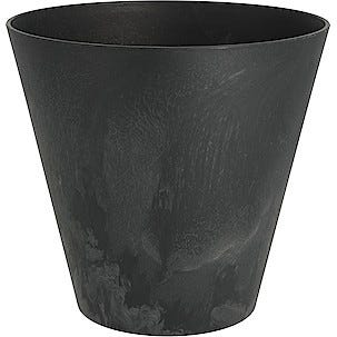 Blomkruka med betongeffekt svart, 23 cm 