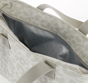 Myk kjøleveske piknik, leopardmønstret grå