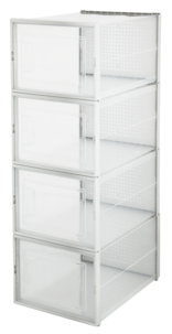 Stablebar skoeske med dør, 4-pakning