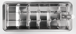 Islåda 18 iskuber, rostfritt stål